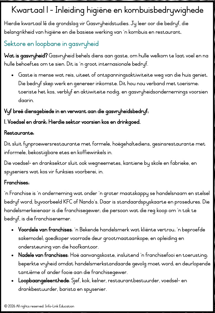 Graad 10 Gasvryheidstudies