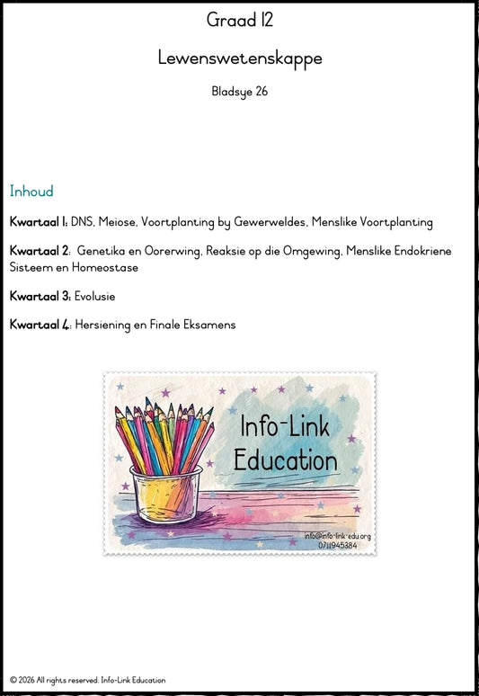 Graad 12 Lewenswetenskappe (Biologie)