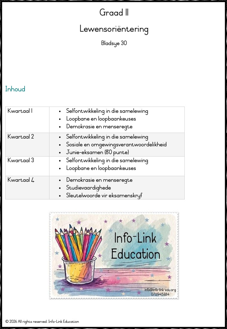 Graad 11 Lewensoriëntering