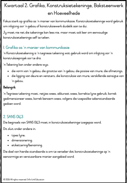 Graad 10 Siviele Tegnologie Konstruksie