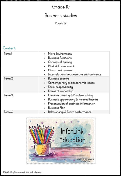 Grade 10 Business Studies