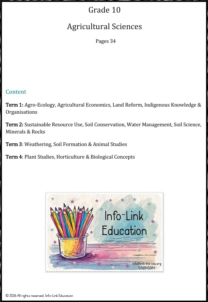 Grade 10 Agricultural Sciences