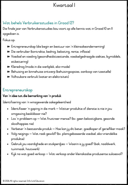 Graad 12 Verbruikerstudies