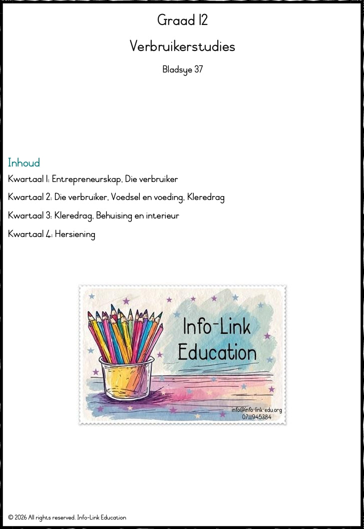 Graad 12 Verbruikerstudies