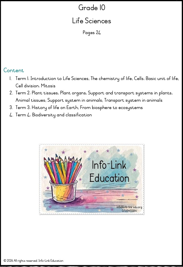 Grade 10 Life Sciences