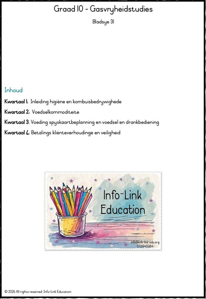 Graad 10 Gasvryheidstudies