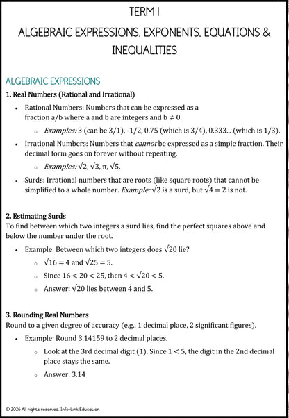 Grade 10 Maths & Maths Lit