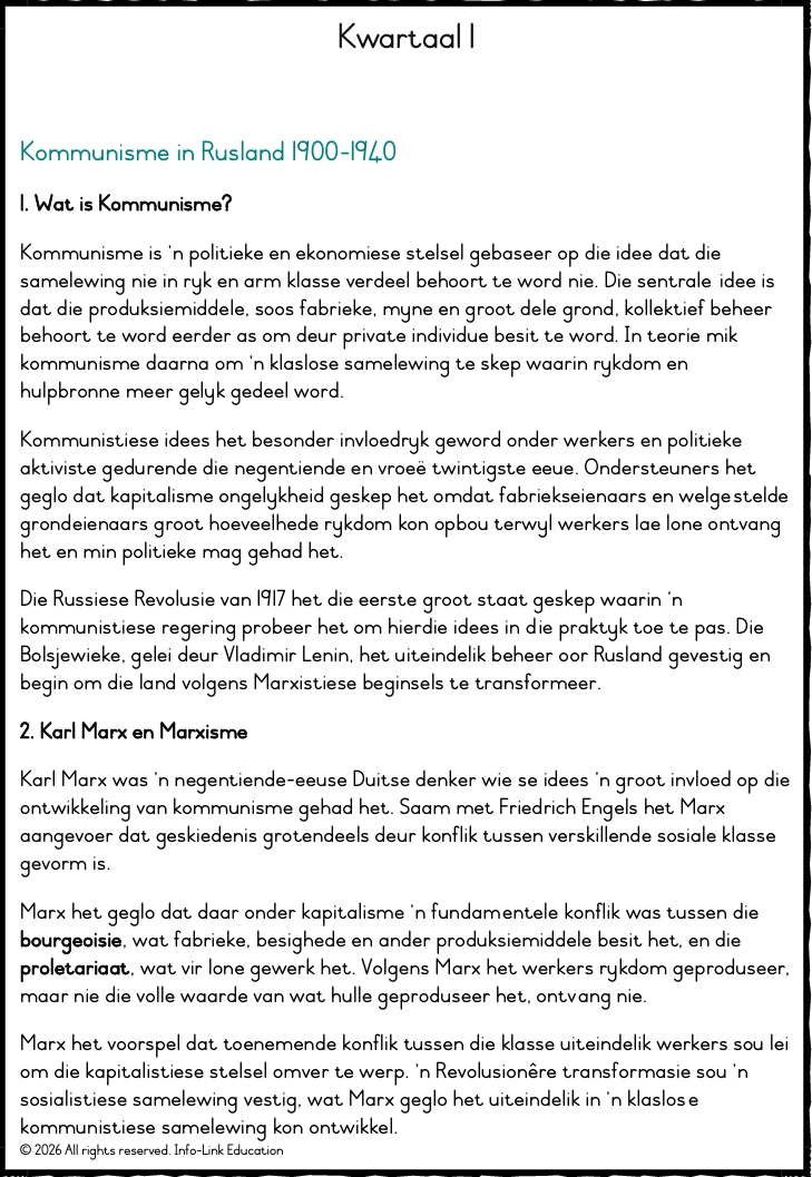 Graad 11 Geskiedenis