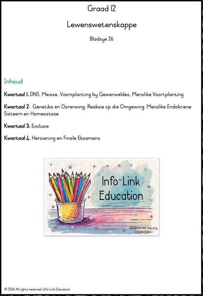 Graad 12 Lewenswetenskappe (Biologie)